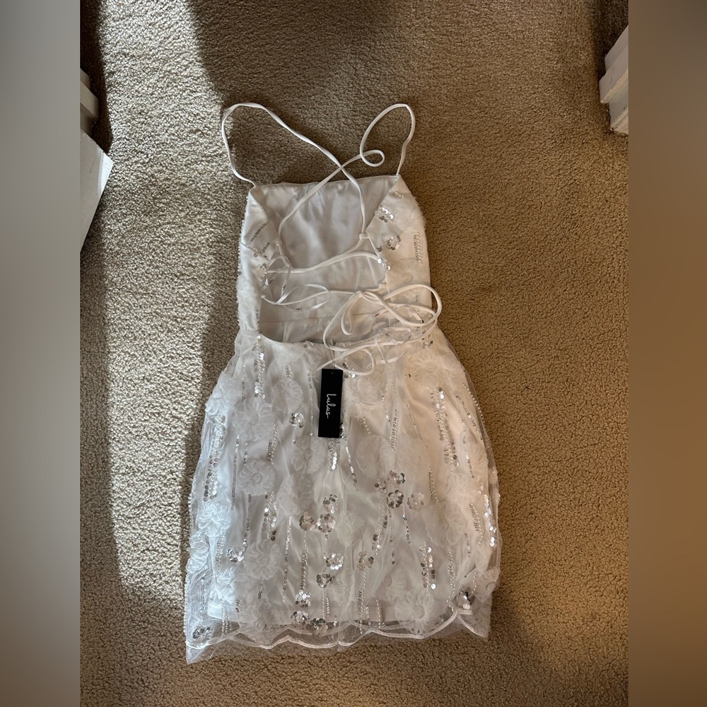 Lulu’s sparkly white mini dress, size small! - Picture 2 of 3